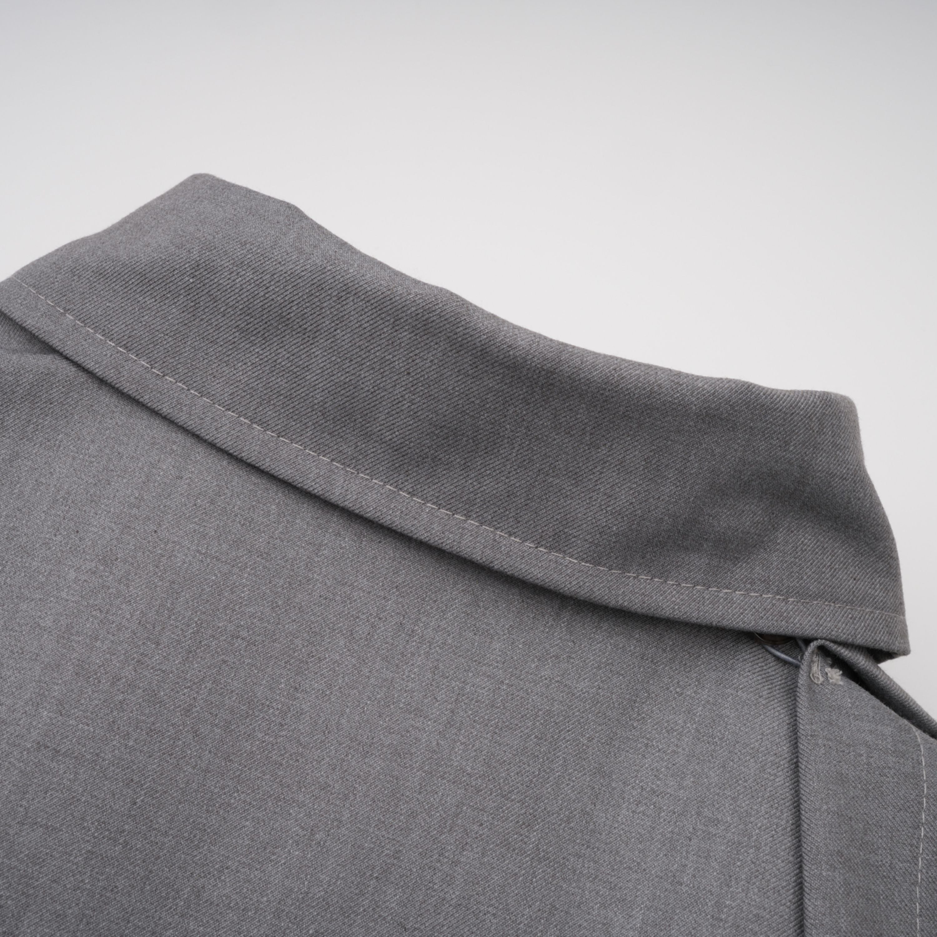 Cynthia Grey Asymmetrical Draped Shirt & Trousers Set