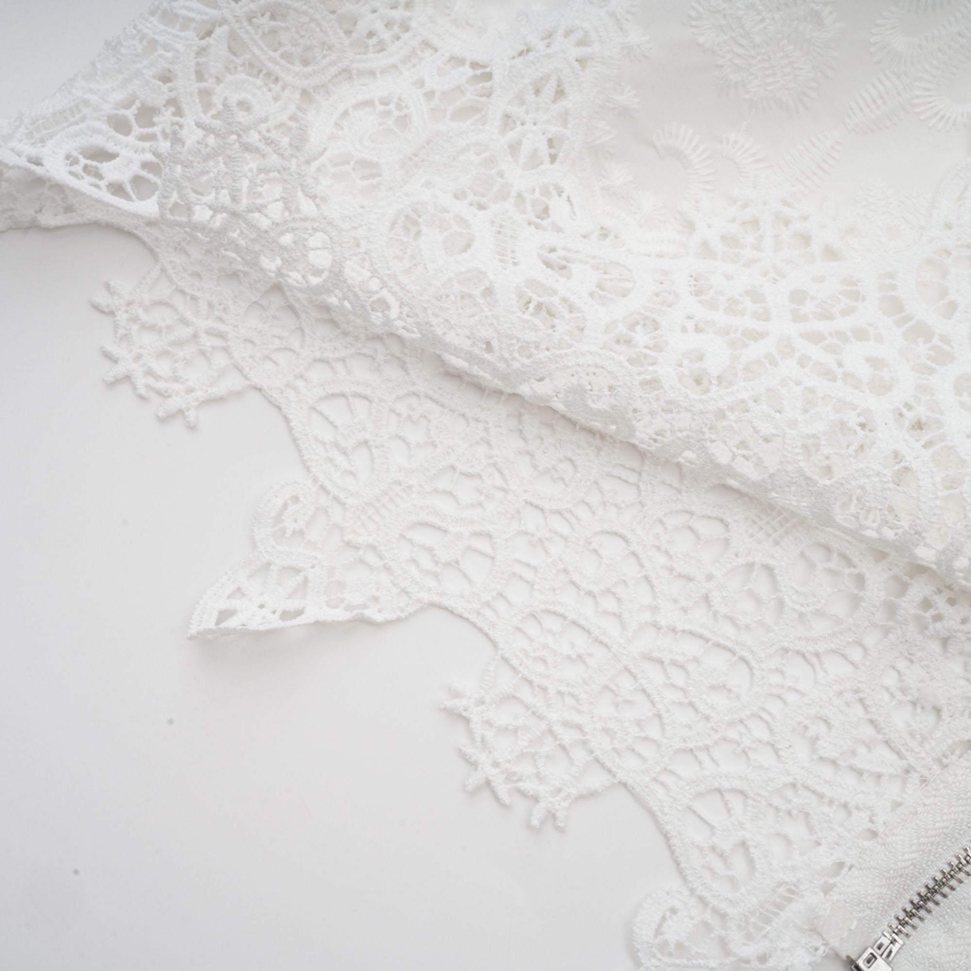 Raphaëlle lace-trim cut-out cropped top & trousers matching set (Final Sale)