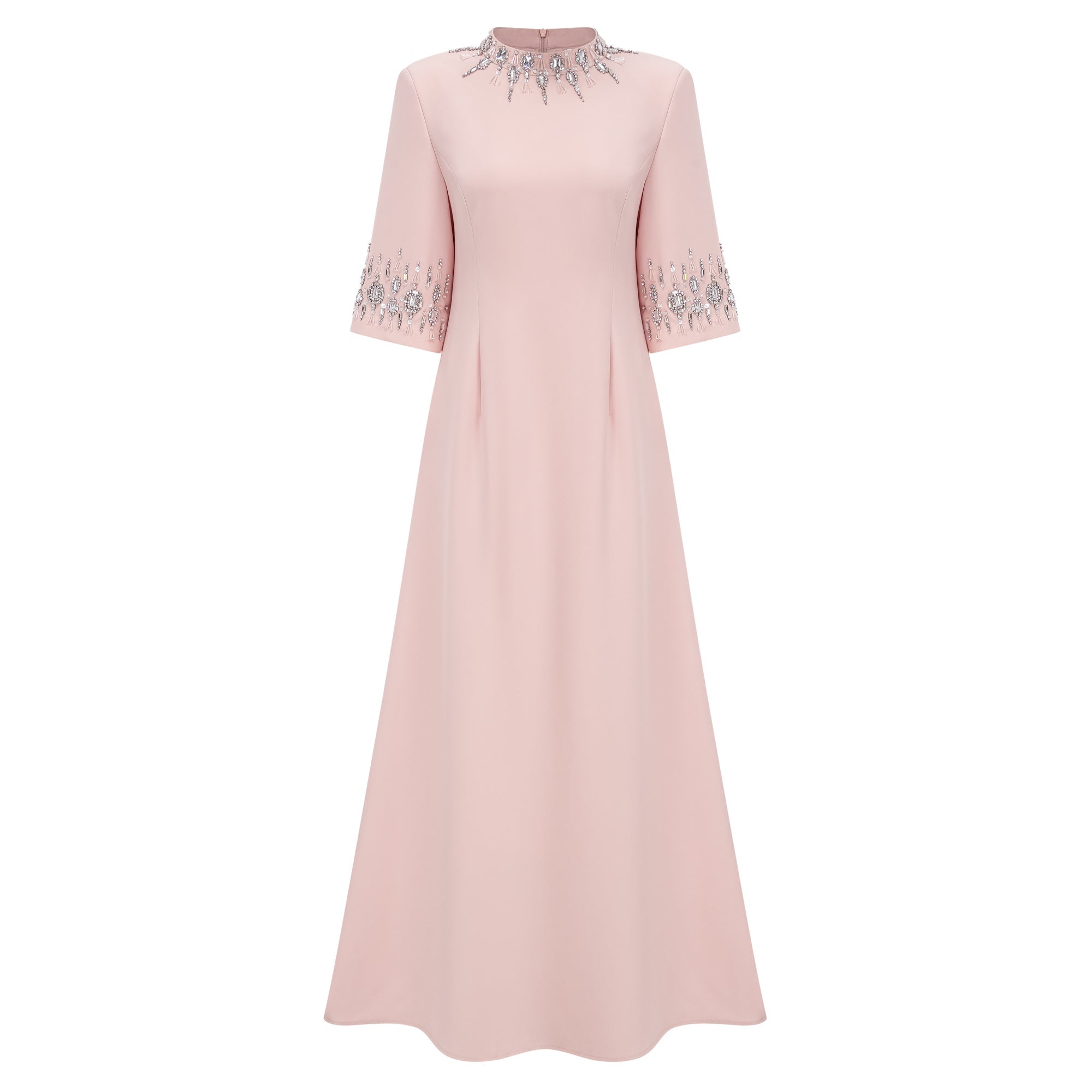Pink Embellished Maxi Dress