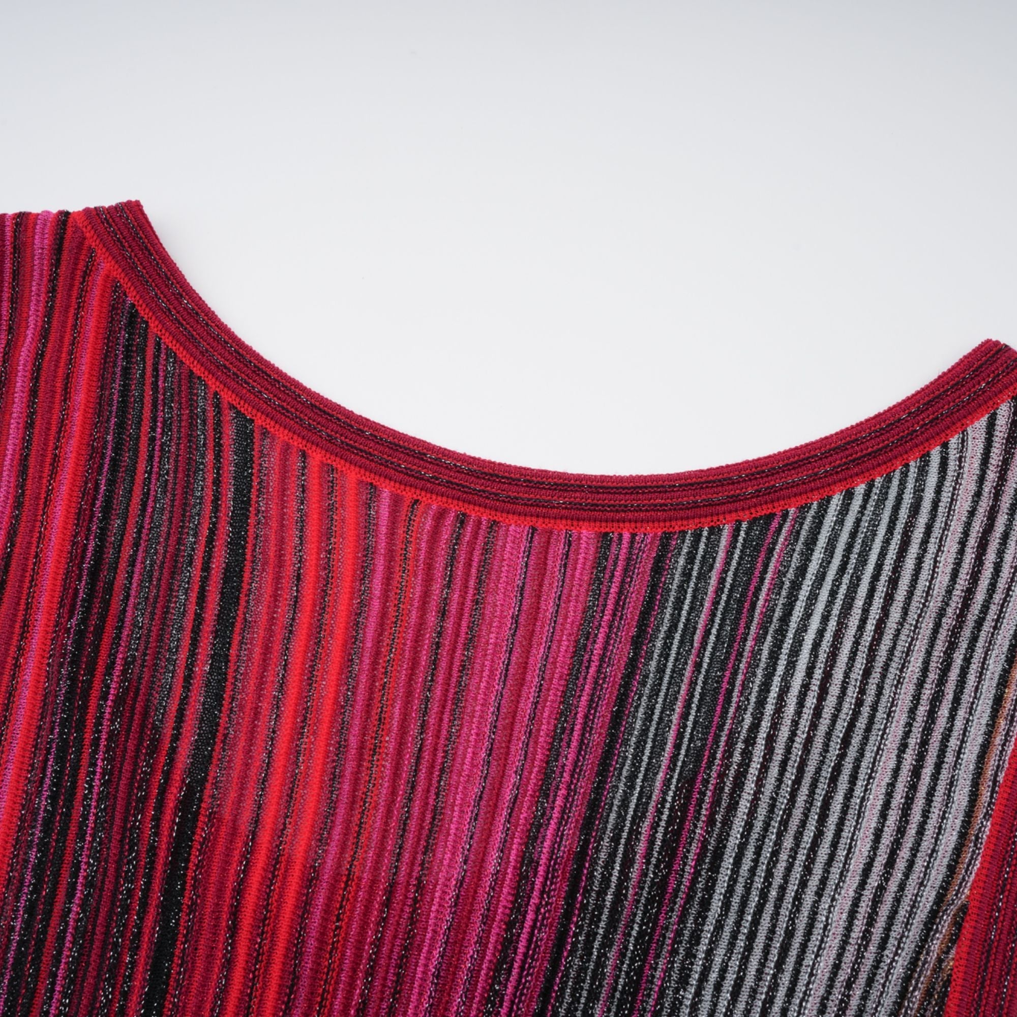 Amaryllis Red Sequin Striped Knit Mini Dress (Final Sale-US Only)