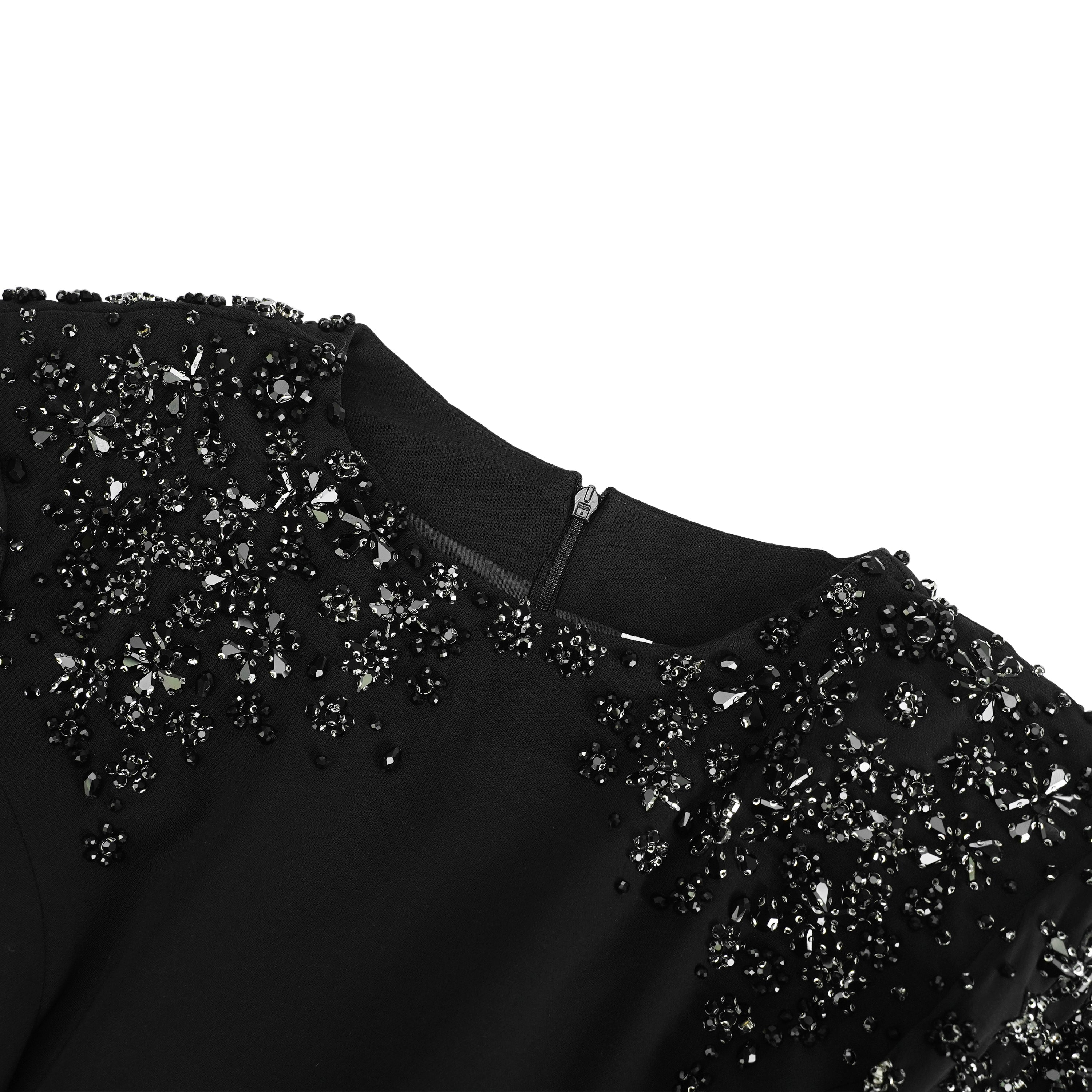 Yseult Black Embellished Maxi Gown