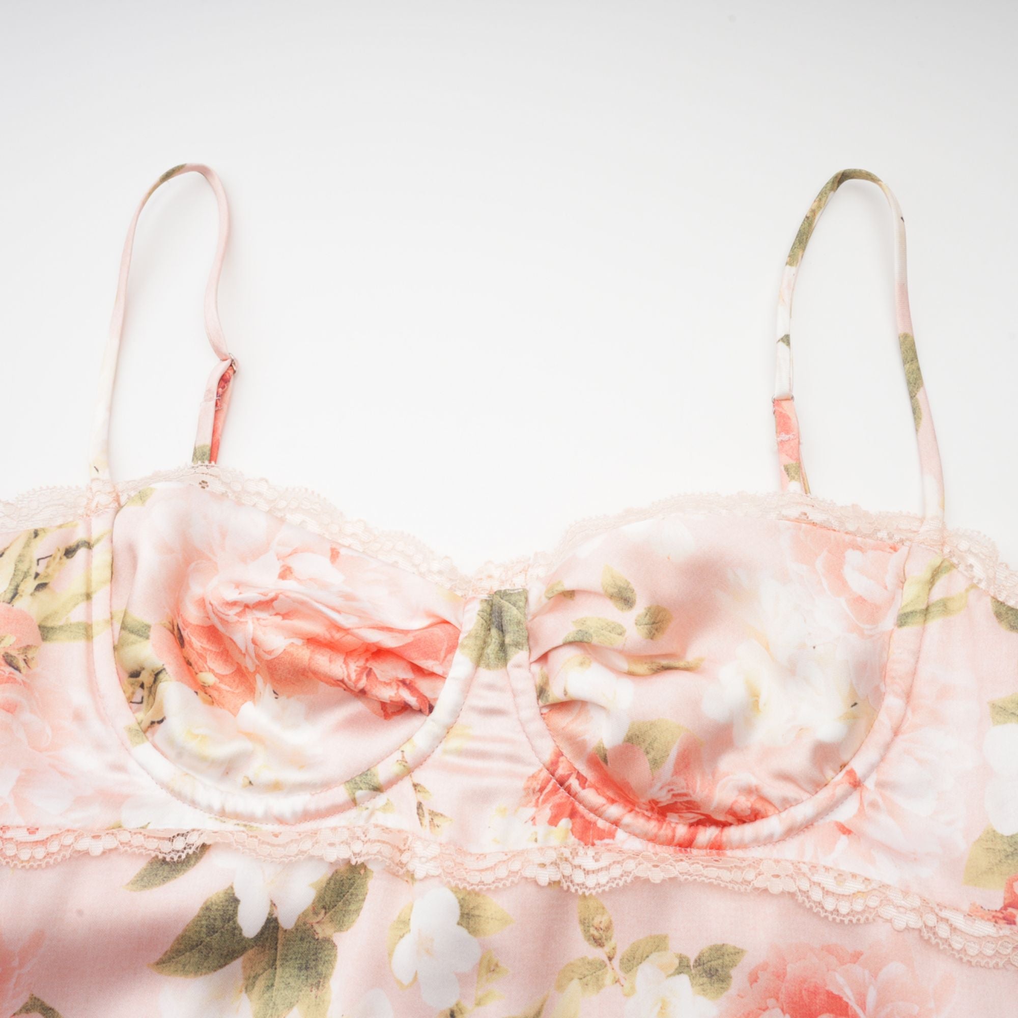 Yvette pink floral-print satin maxi dress (Final Sale-US Only)