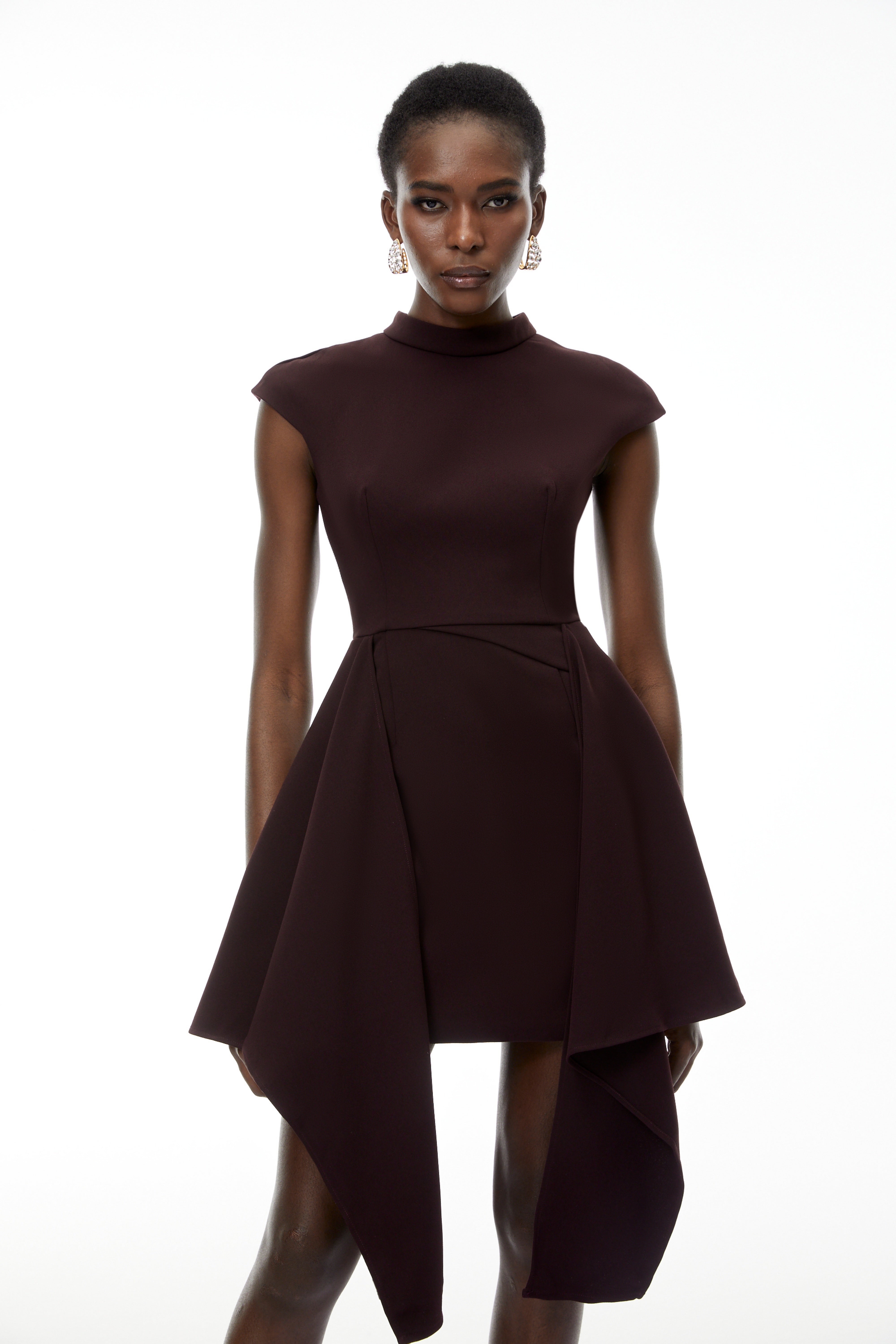 Dakota Brown Mini Dress with Ribbon (Final Sale)