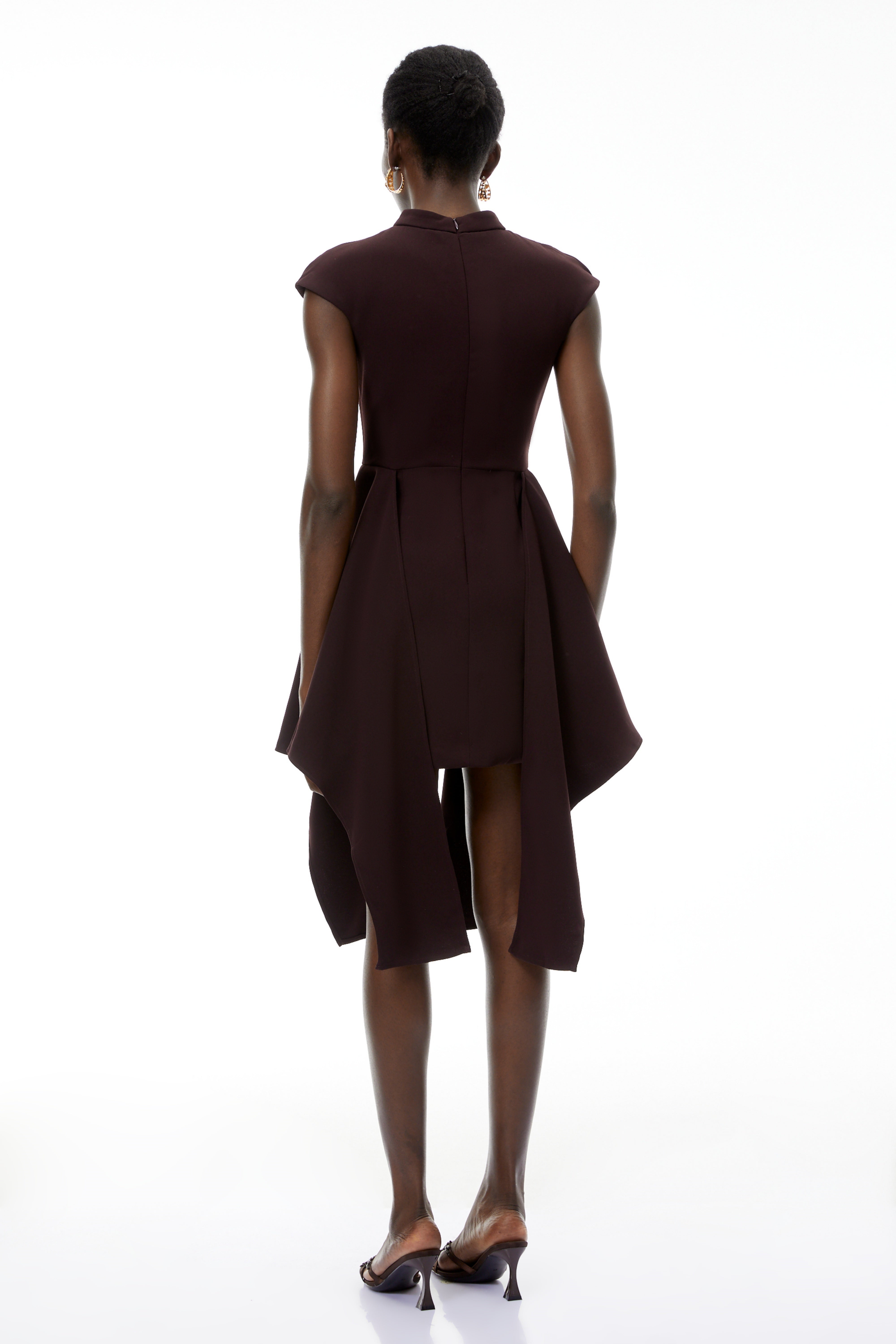 Dakota Brown Mini Dress with Ribbon (Final Sale)