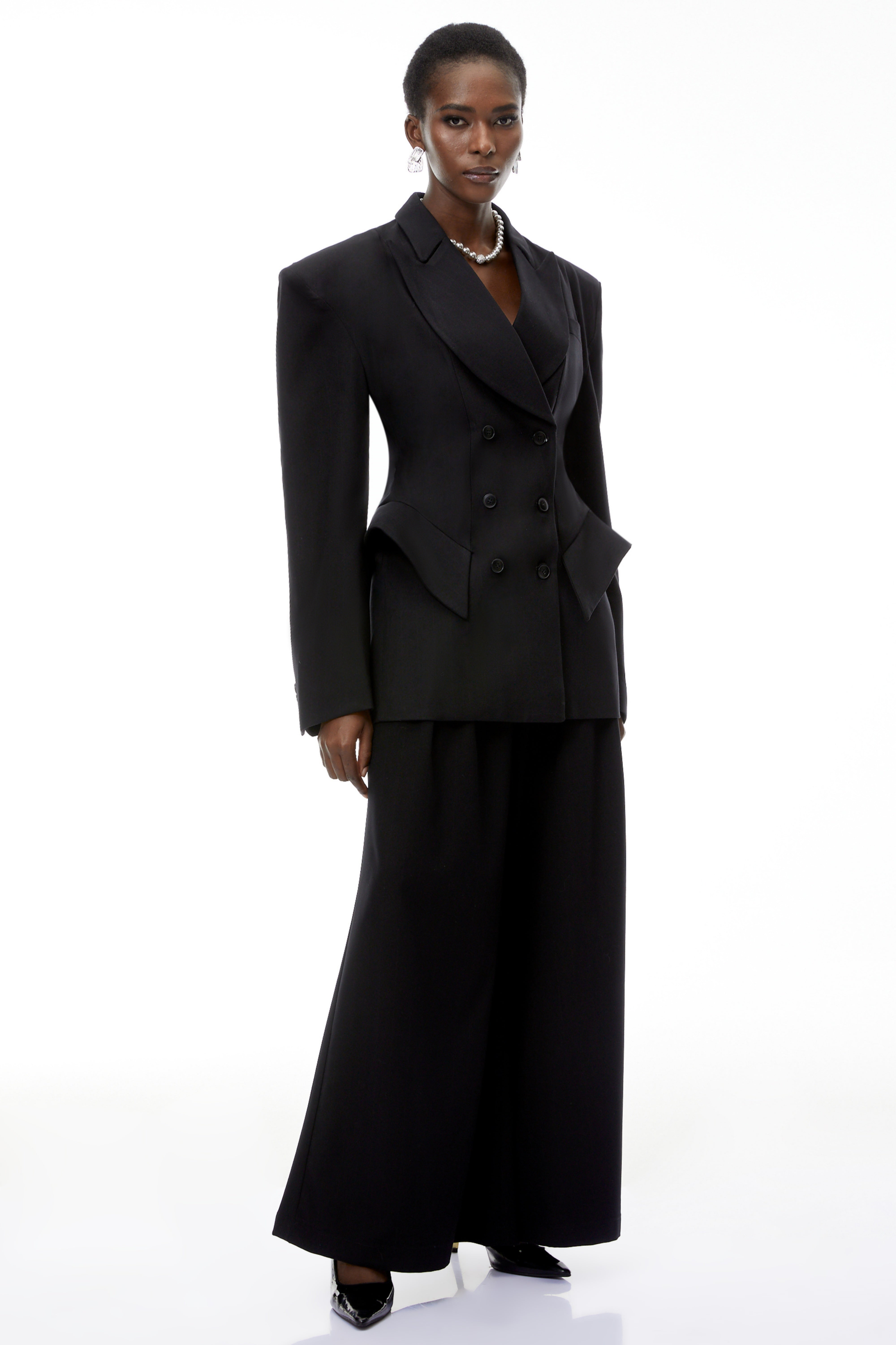 Faith Black Double-Breasted Blazer & Trouser Set (Final Sale)
