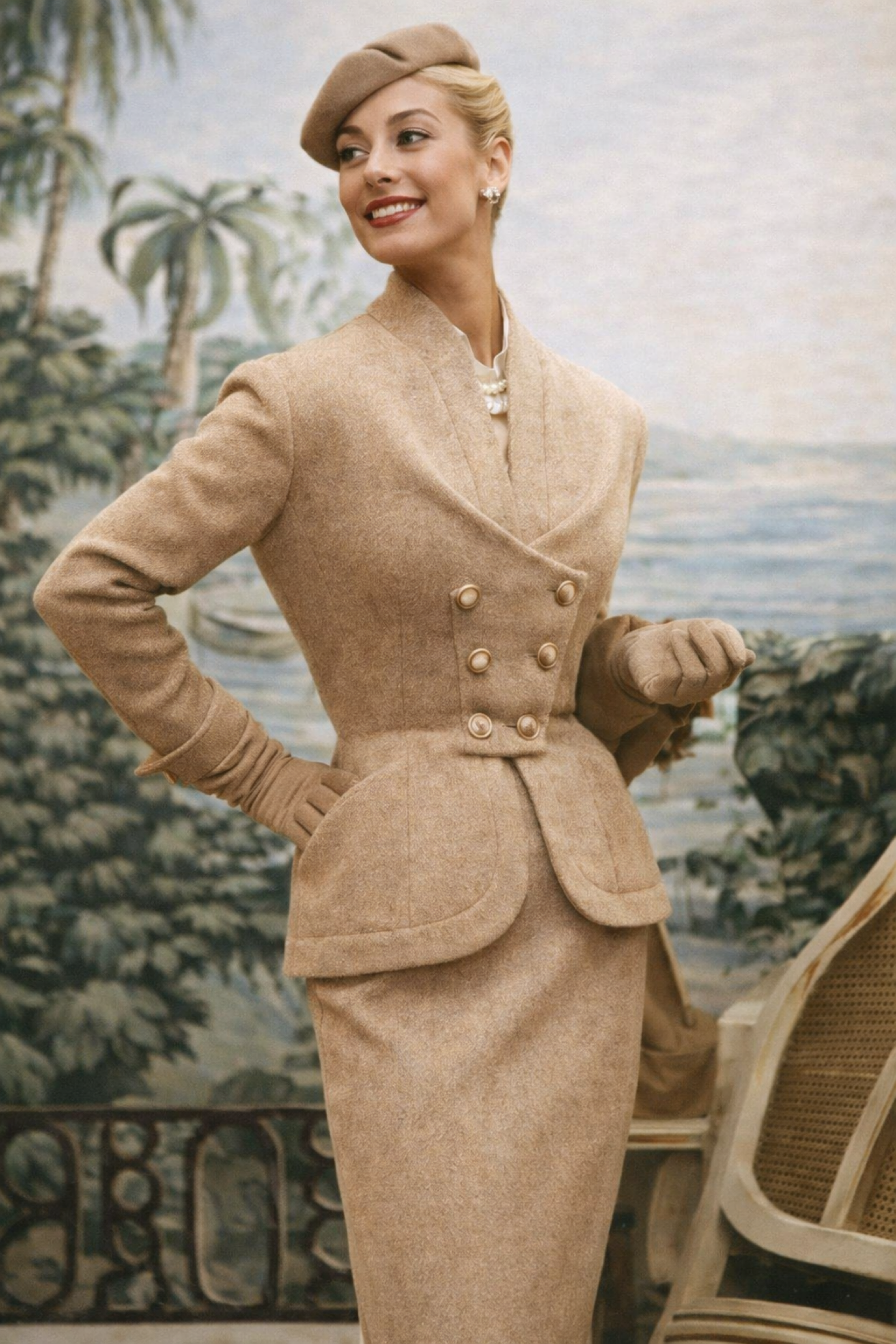 Gracie Grey Double-Breasted Jacket & Skirt Set (Final Sale)