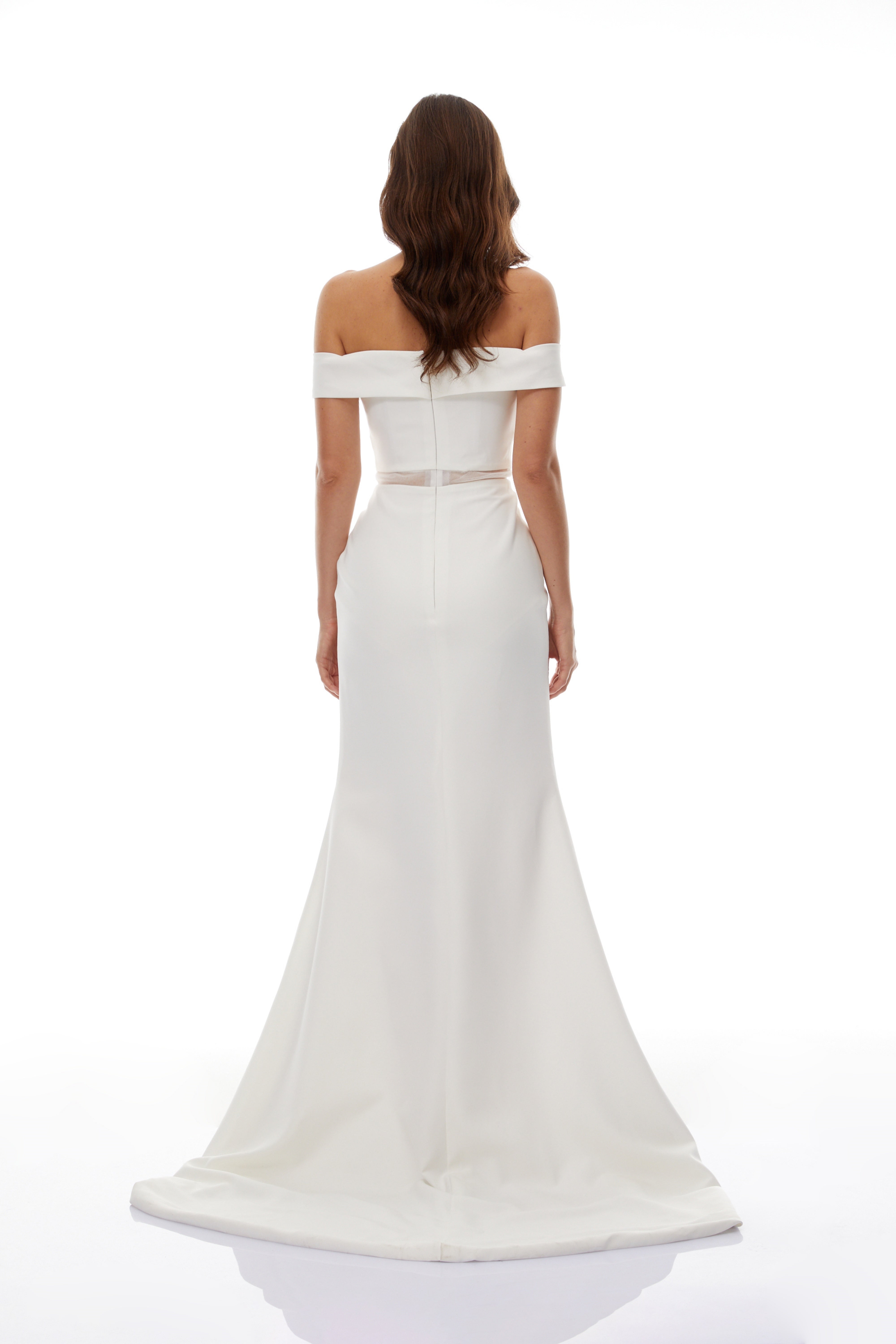 Ingrid White Off Shoulder Mermaid Maxi Dress (Final Sale)