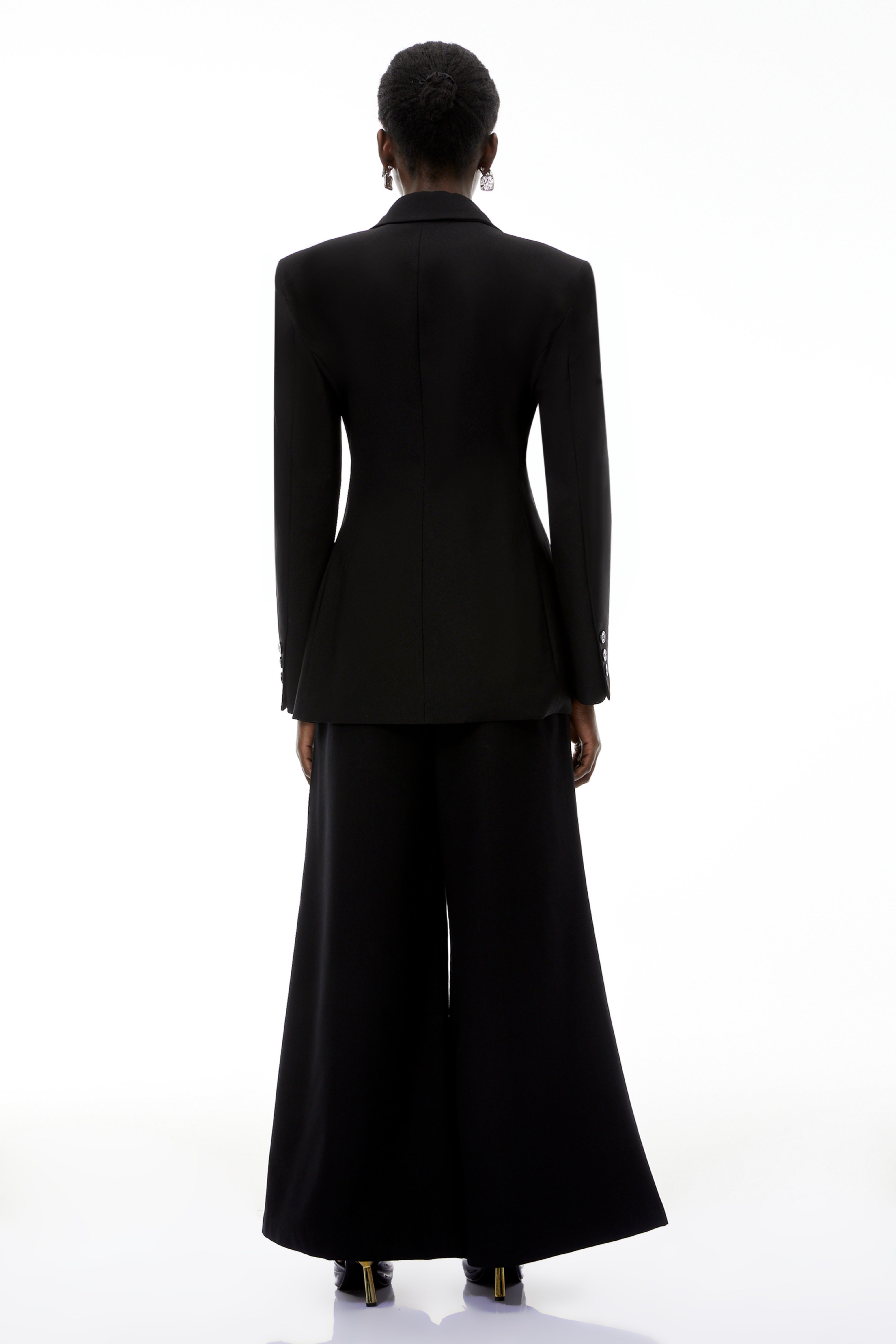 Jasmine Black Belted Wrap Blazer with Tie (Final Sale)