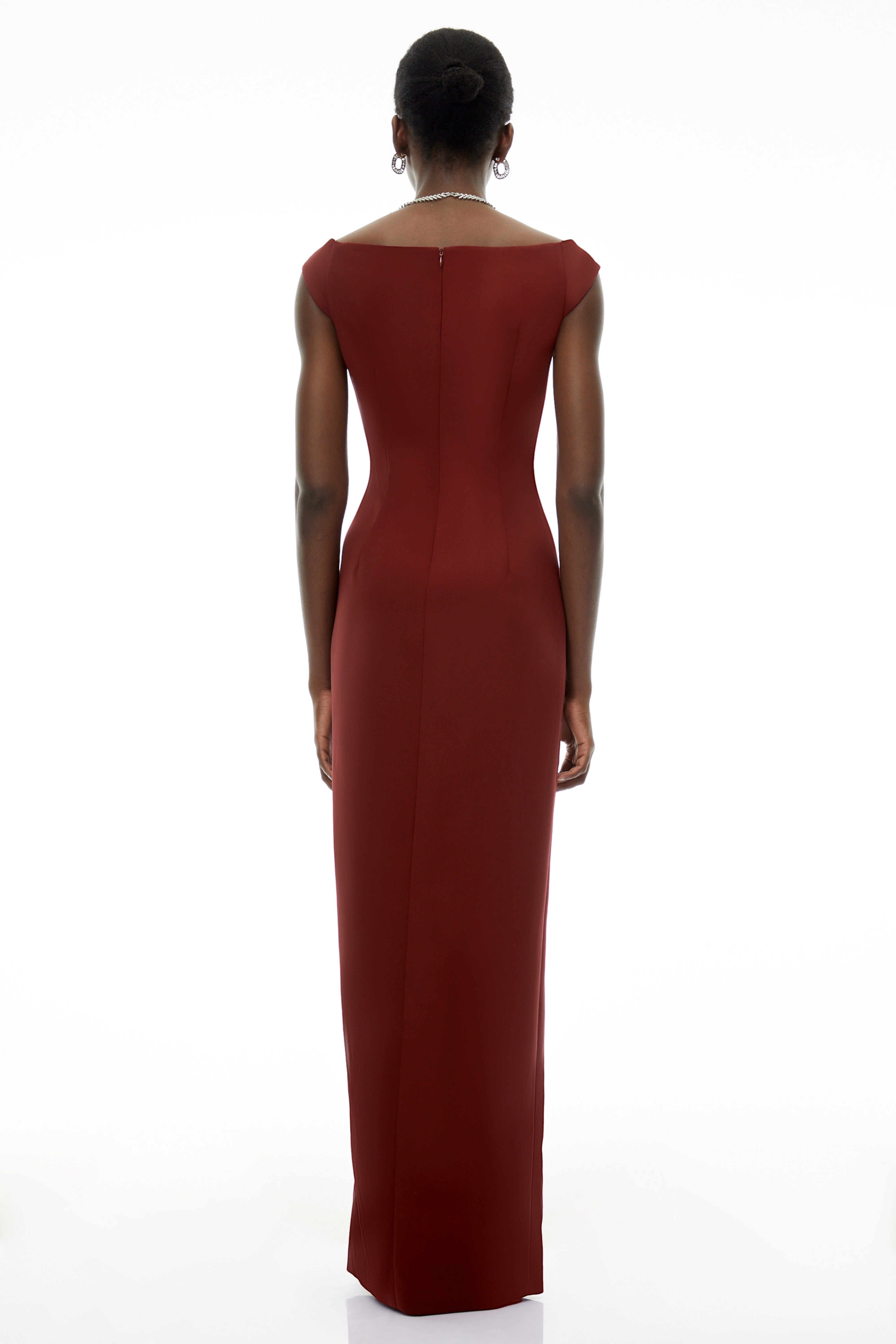 Luna Red Sleeveless Bodycon Maxi Dress