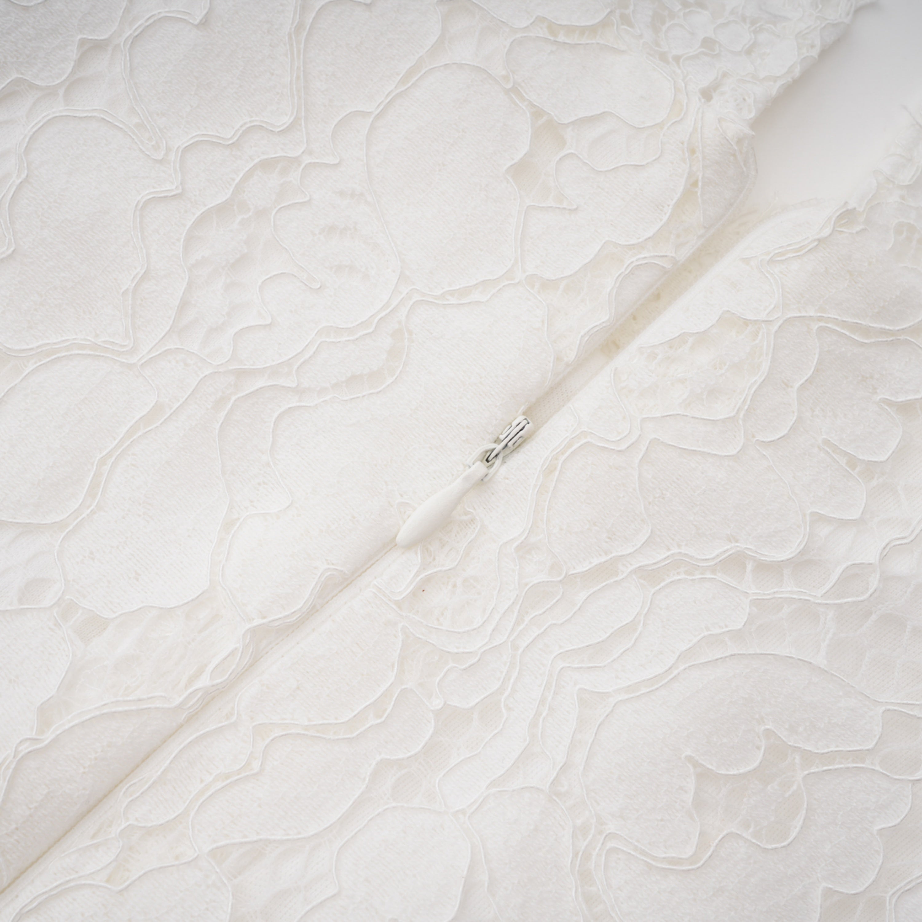 Maggie Ivory High Neck Floral Lace Maxi Dress