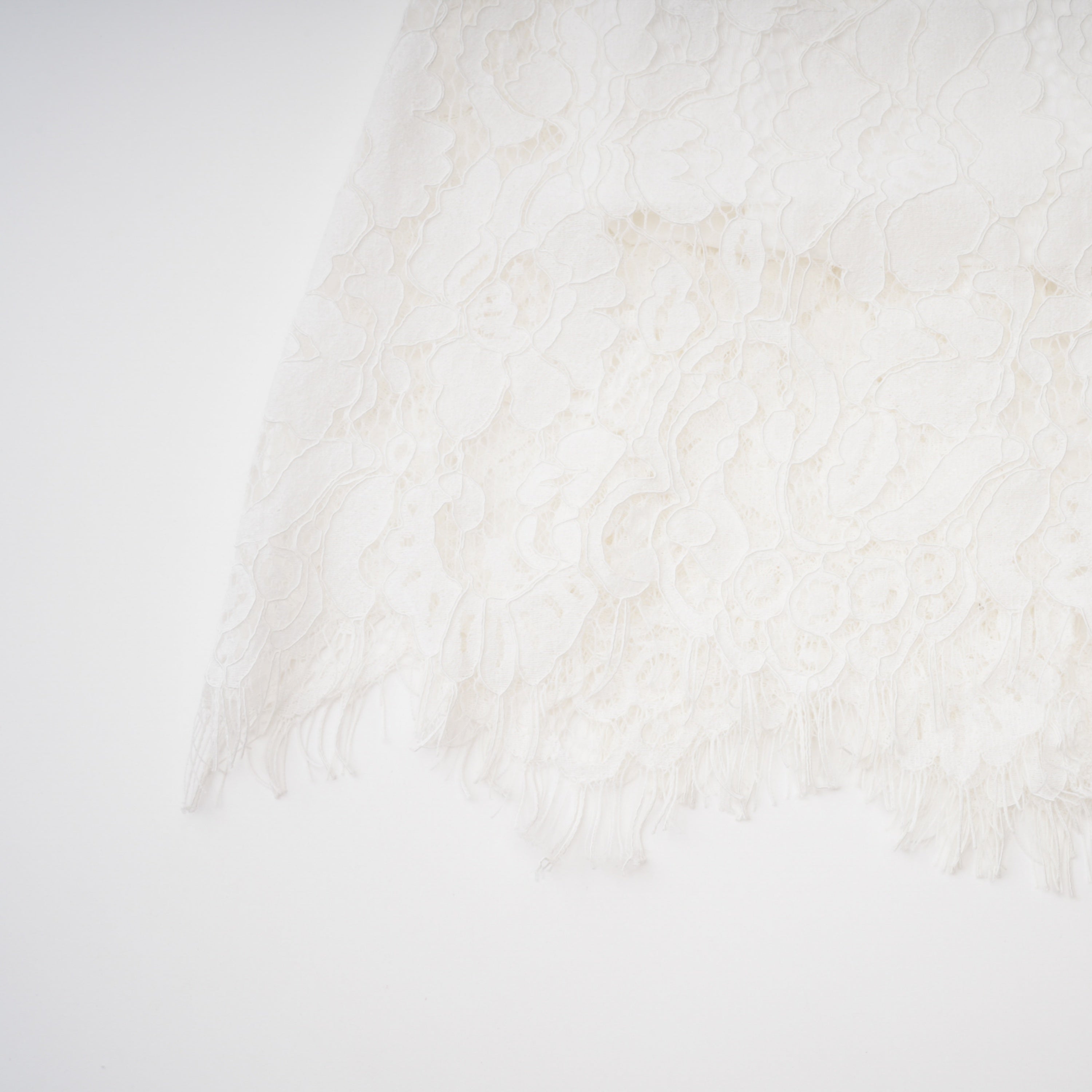 Maggie Ivory High Neck Floral Lace Maxi Dress