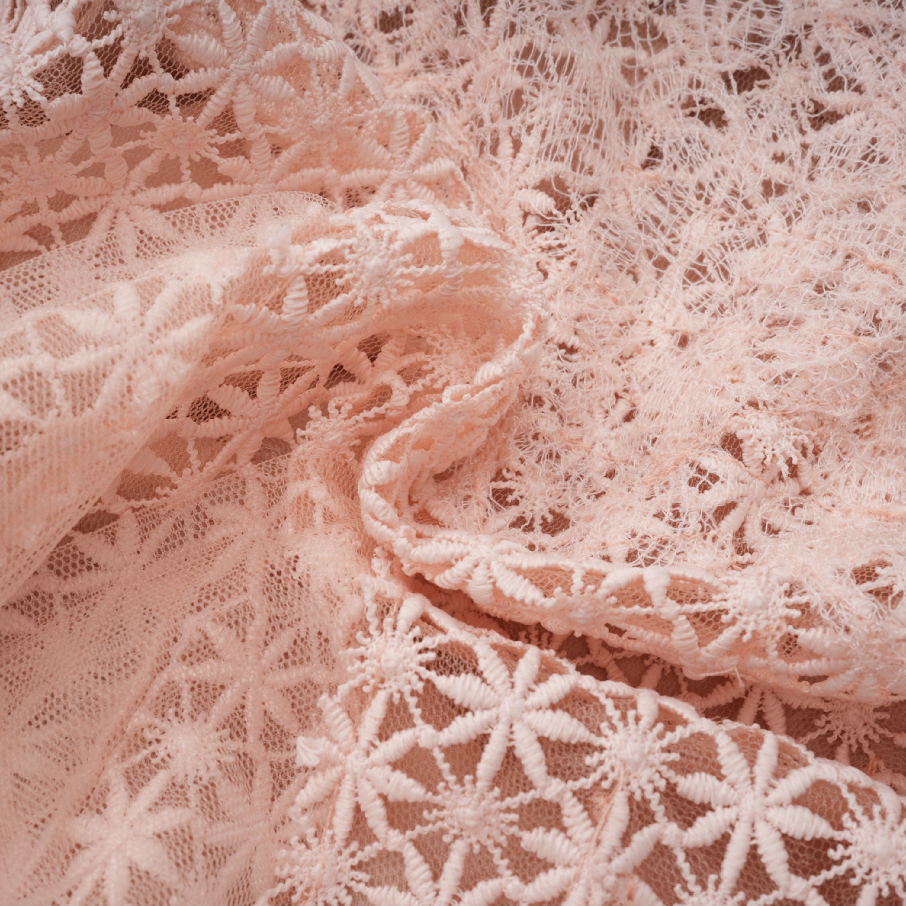 Margaret Light Pink Floral Crochet Midi Dress (Final Sale-US Only)