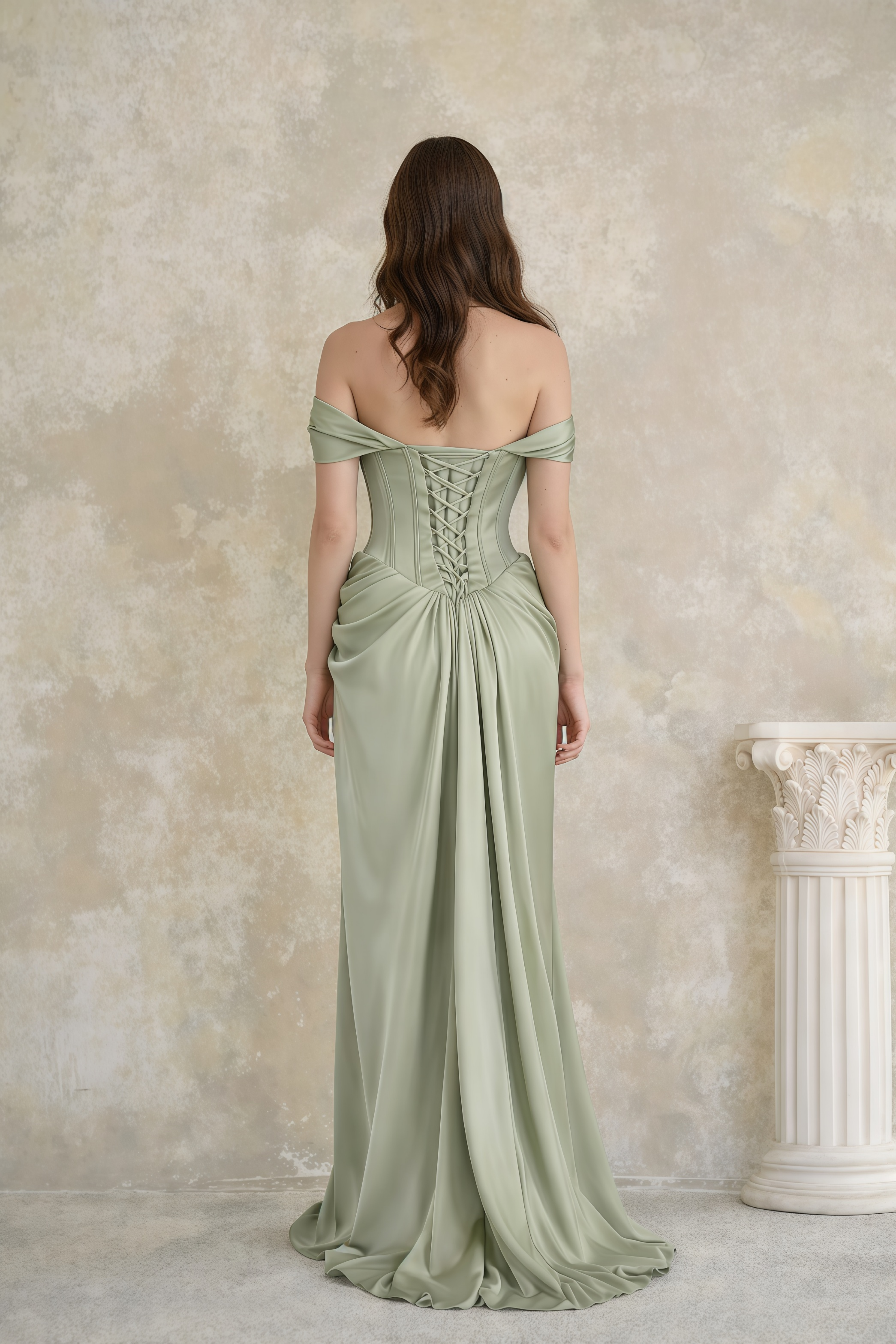 Halterneck Corset Strapless Maxi Dress