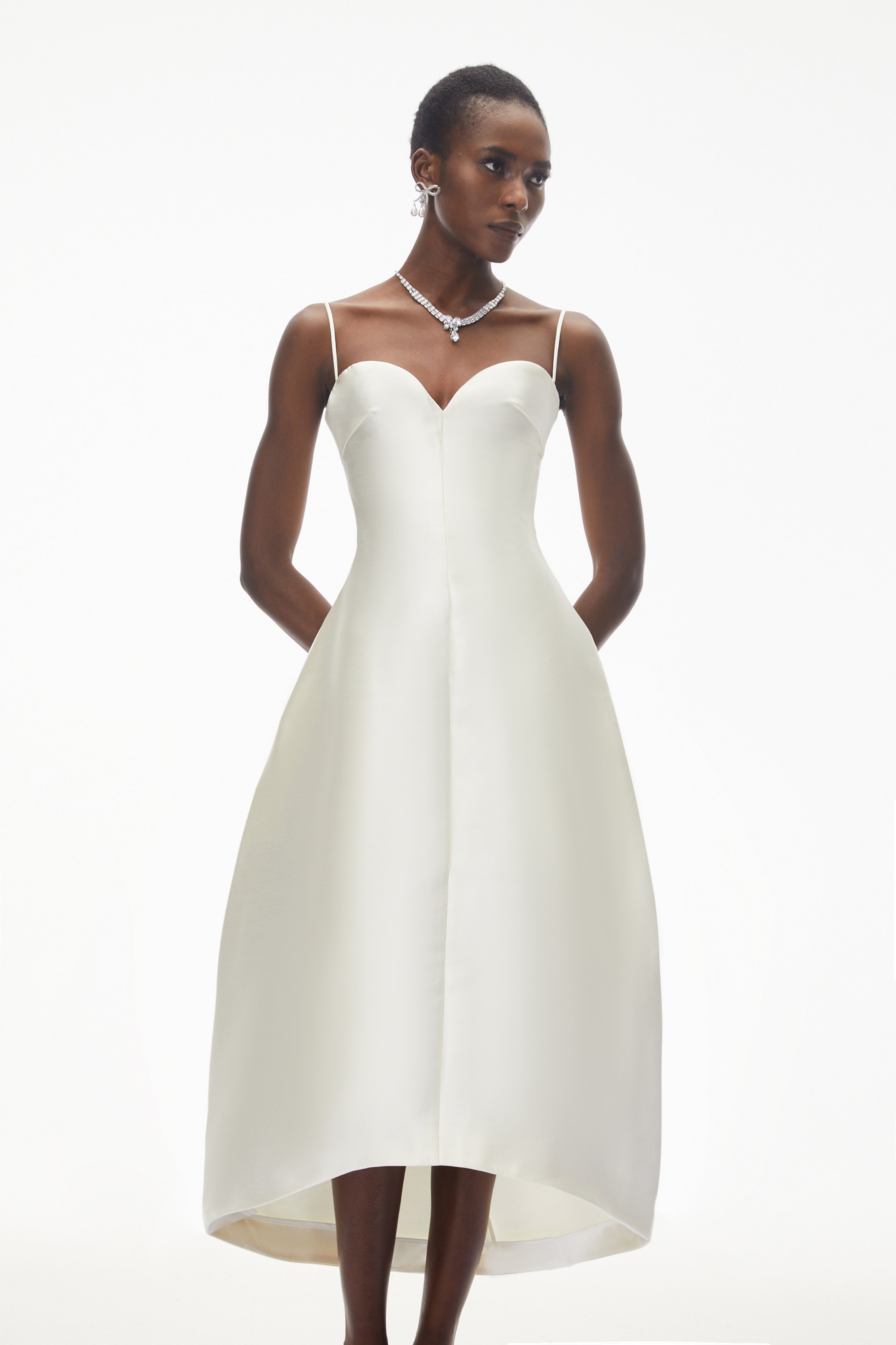 Nimue Ivory Sweetheart Midi Dress (Final Sale-US Only)
