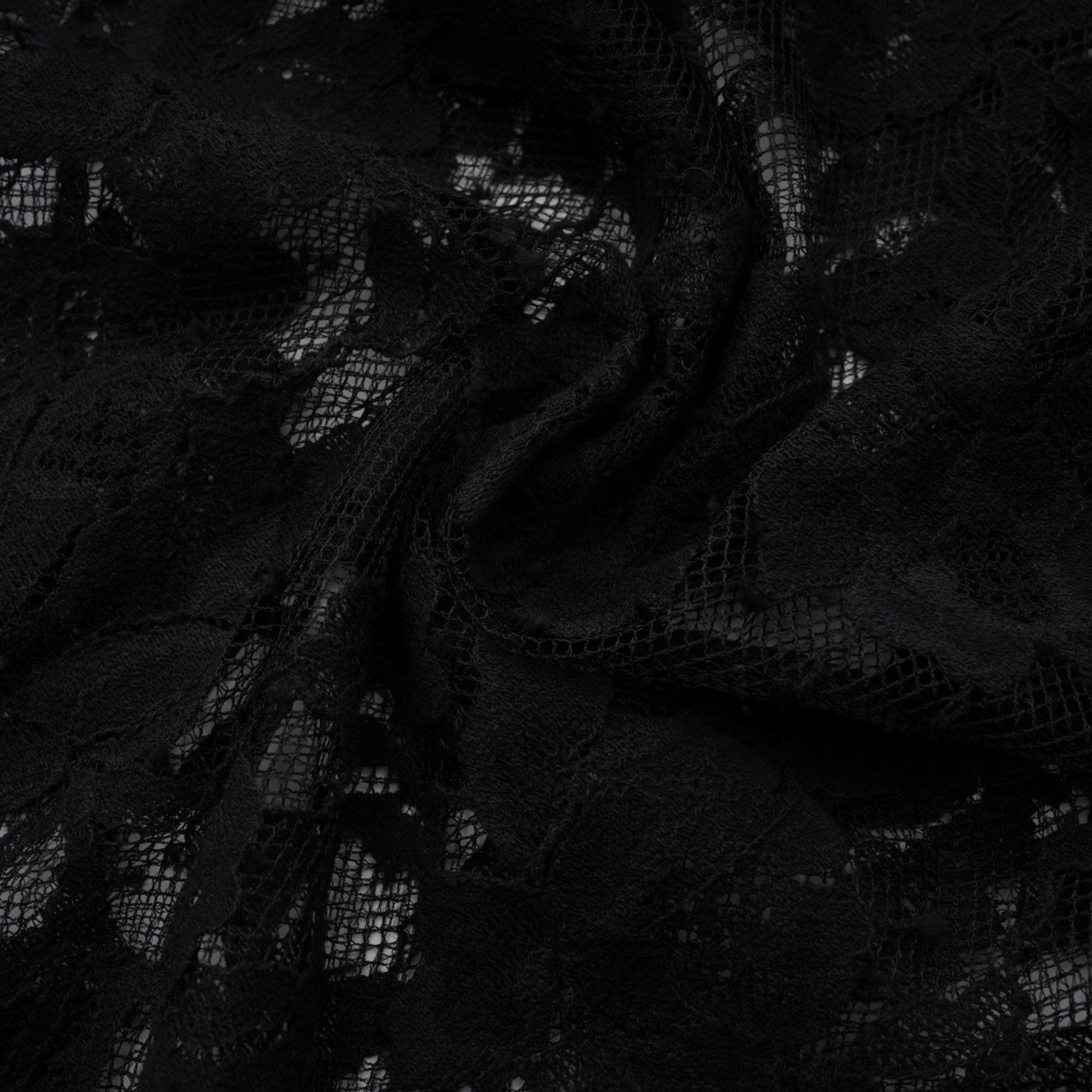 Olesya Black Semi Sheer Lace Maxi Dress (Final Sale)