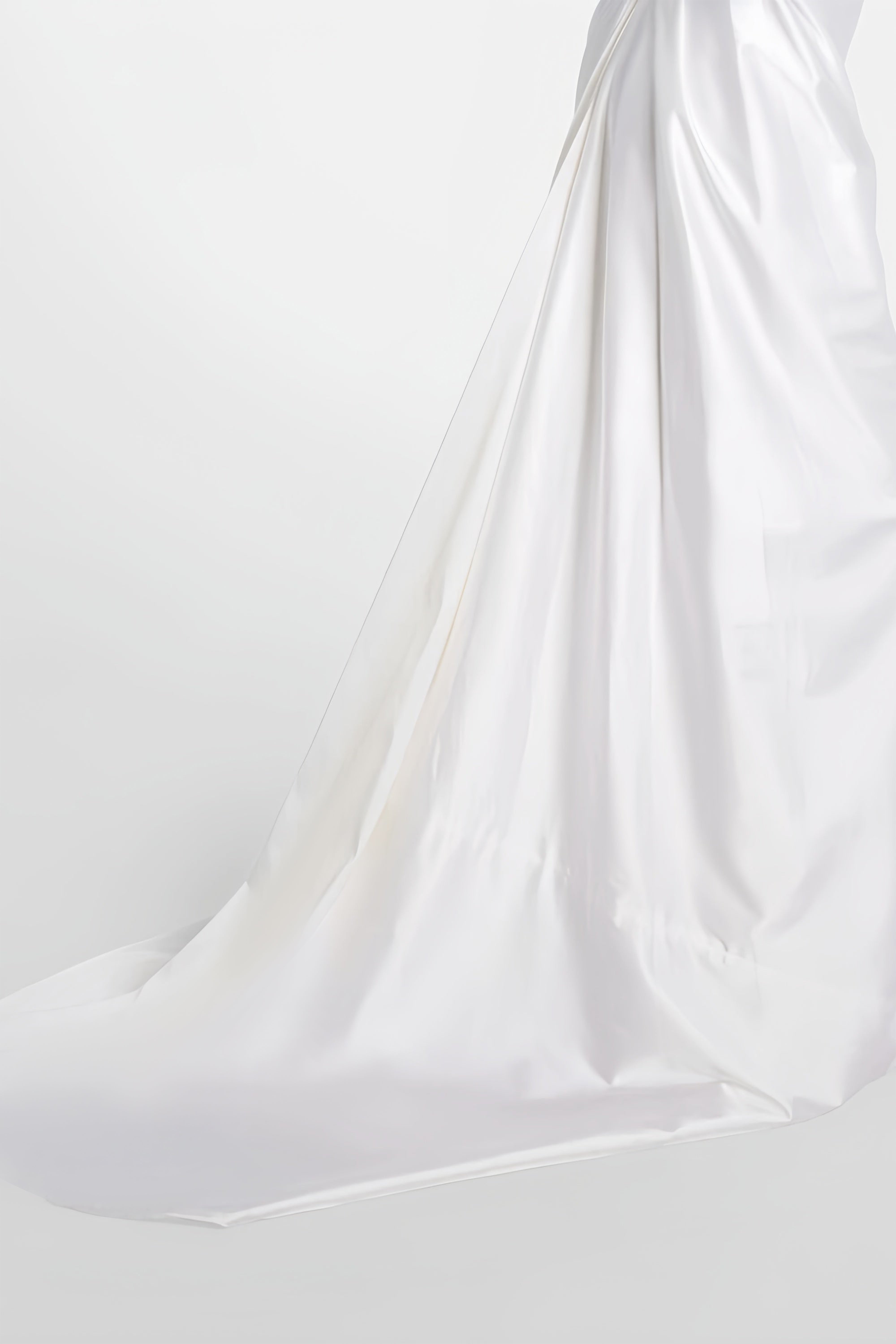 Fiona White Satin Square Neck Maxi Dress (Final Sale)