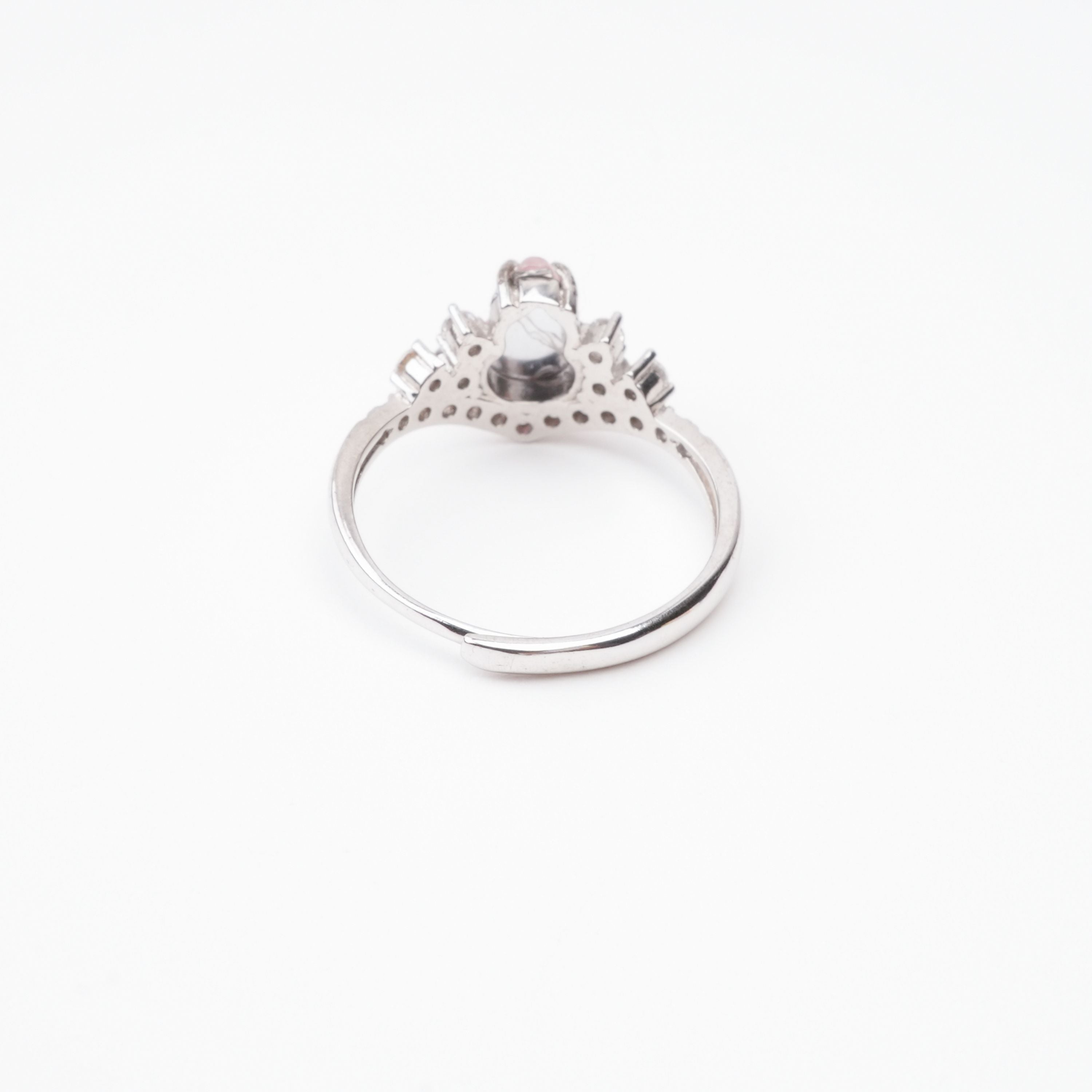 Rosalie Pink Tourmaline Gourd-Cut Crystal Sterling Silver Ring