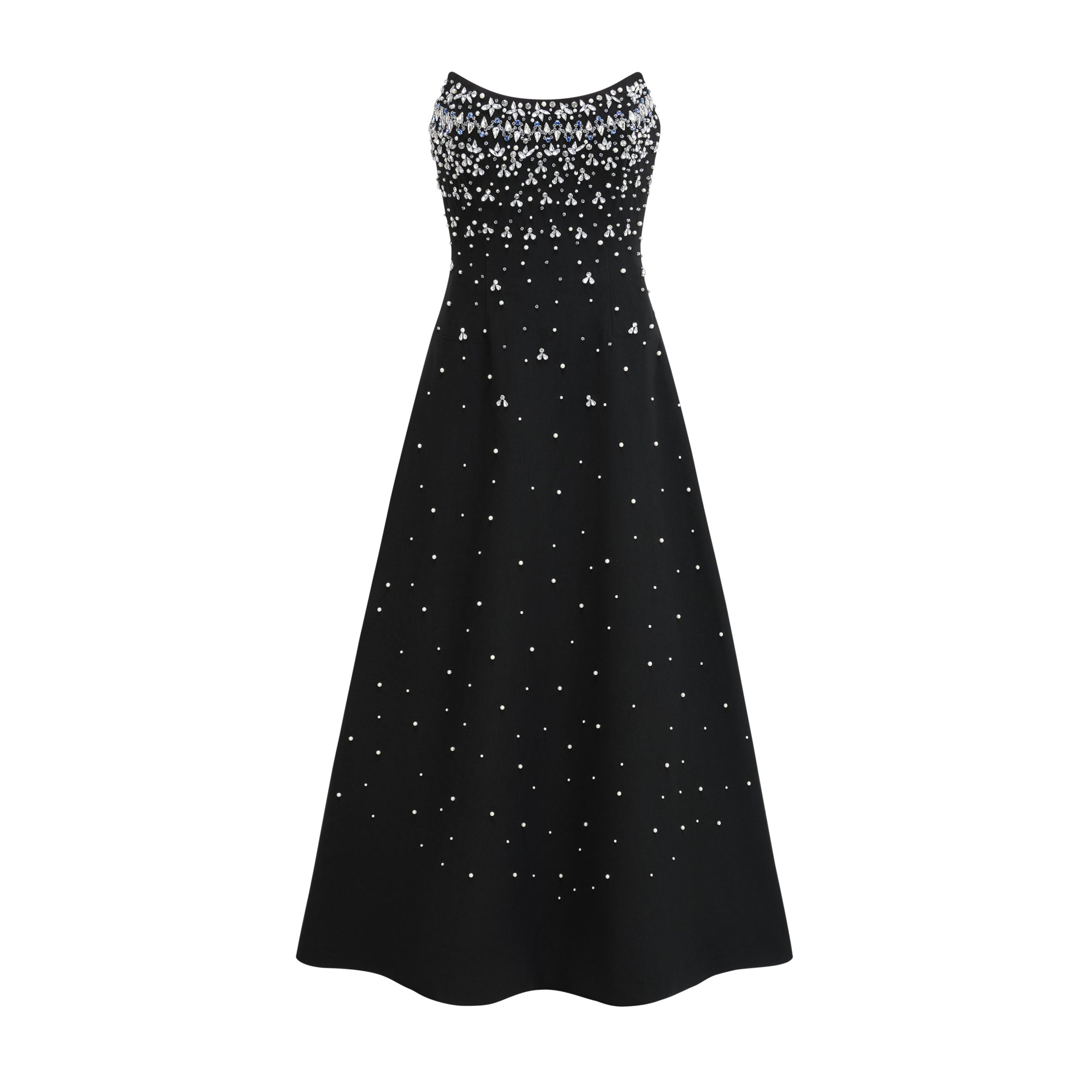 Melisande Black Embellished Maxi Dress