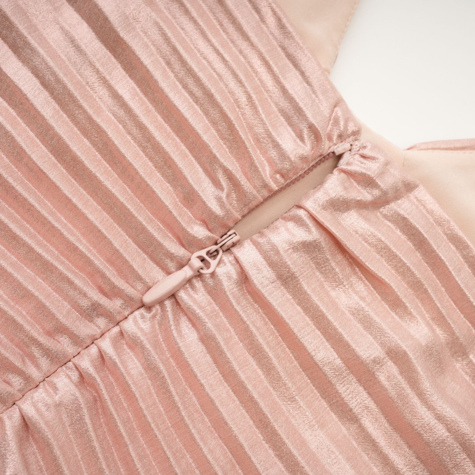 Shiema high-shine pleated dress (Final Sale-US Only)