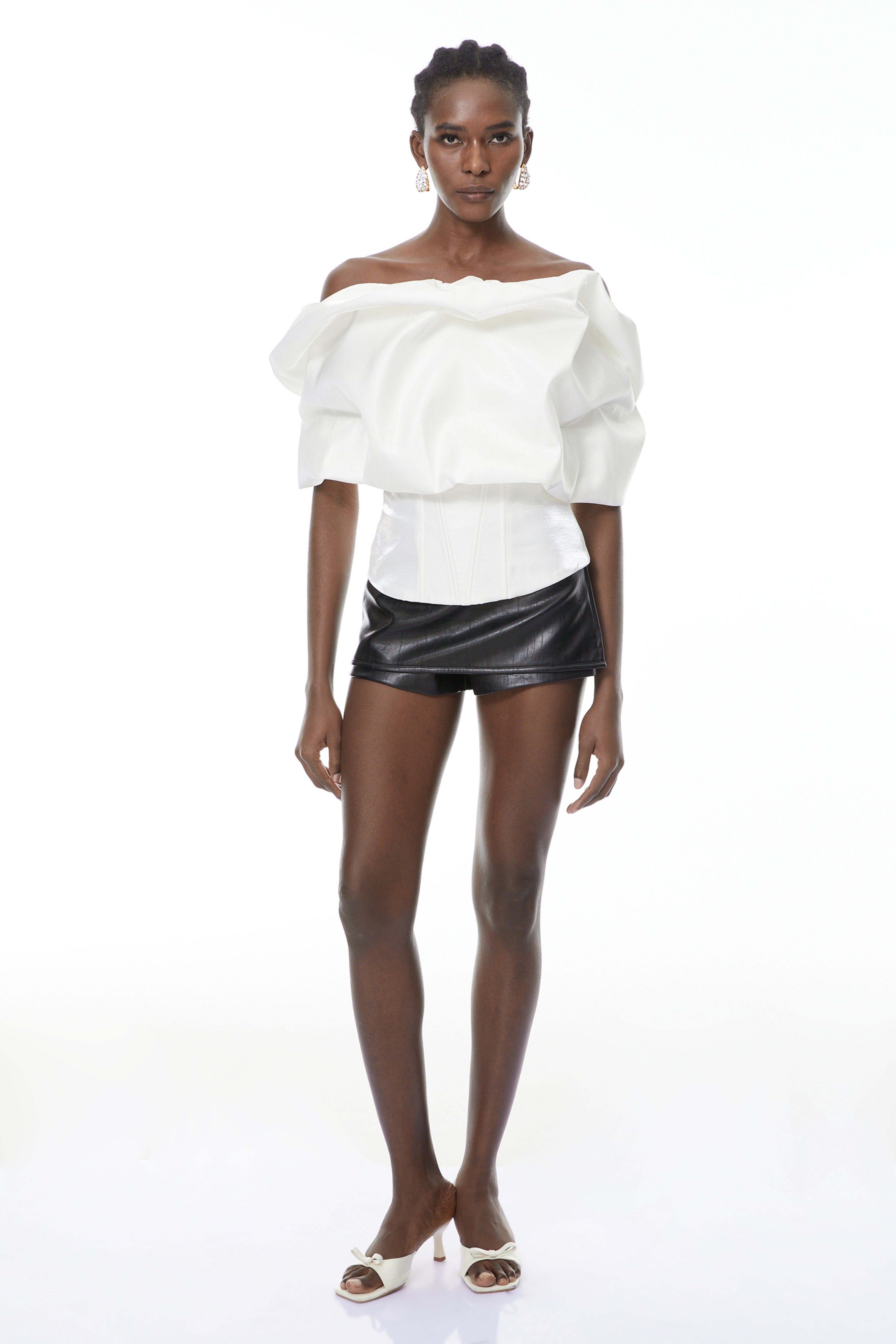 Ondina White Off Shoulder Bubble Top (Final Sale-US Only)