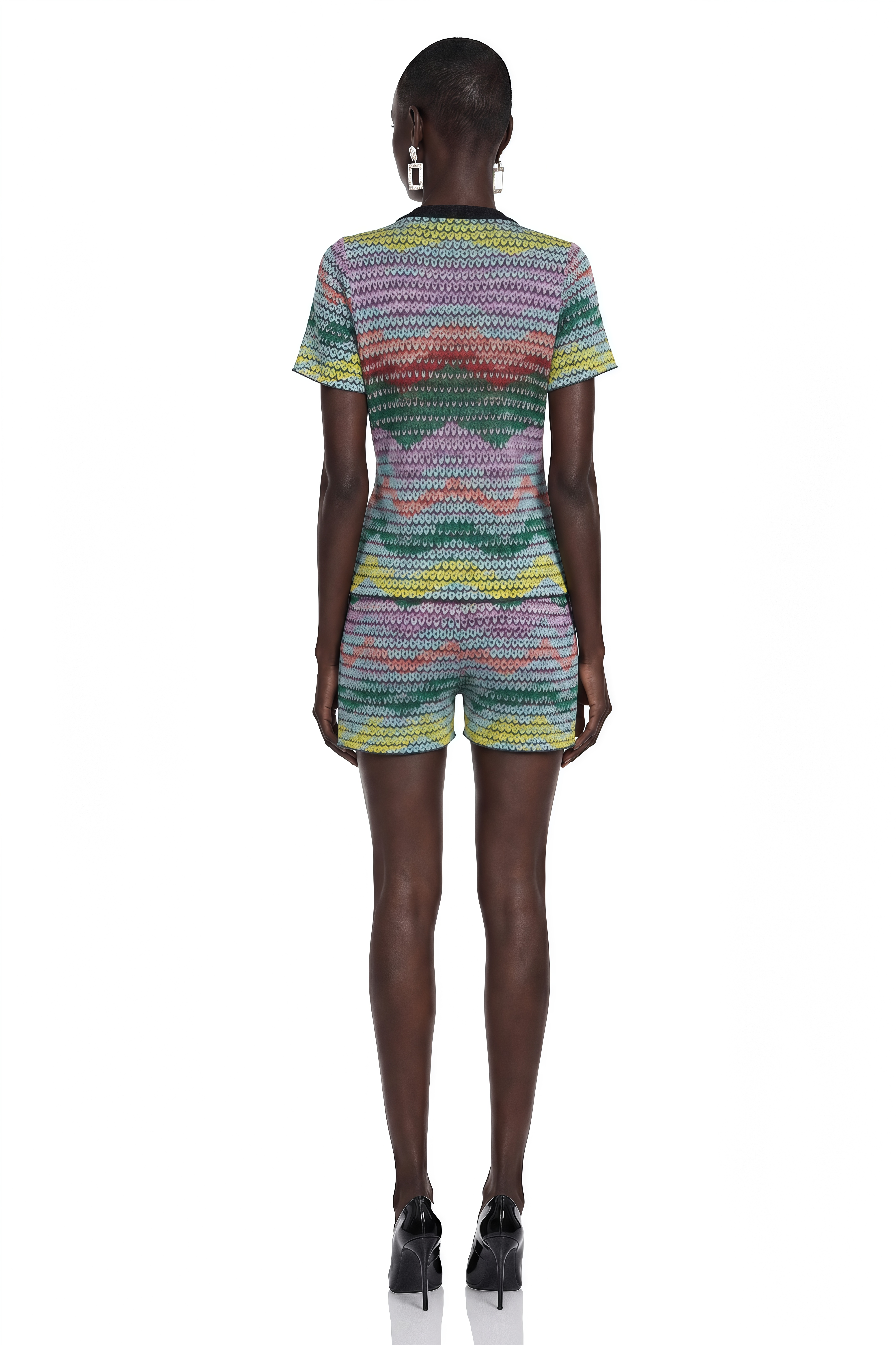 Thalassa Multicolor Striped Knit Top & Mini Skirt Set