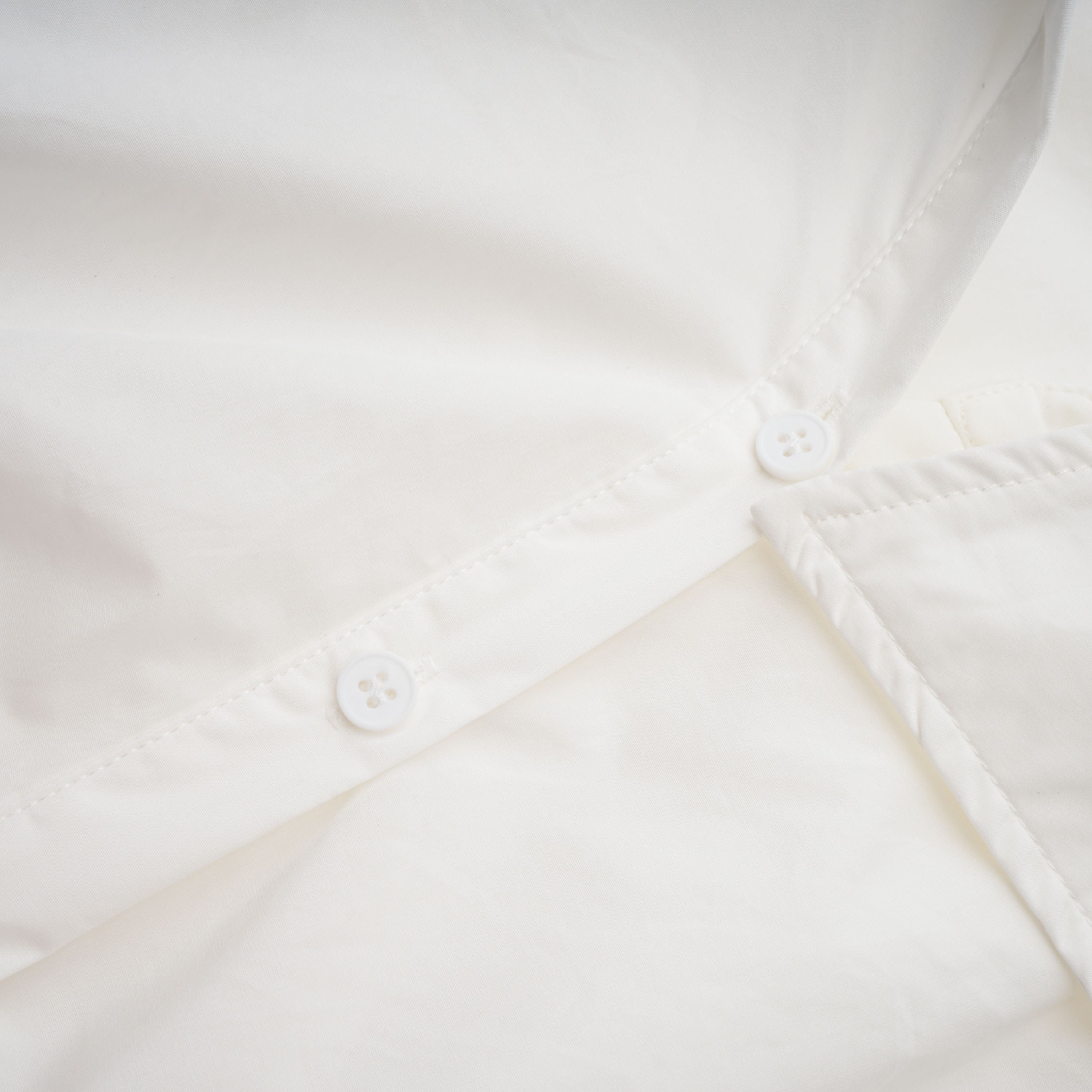 Tímea White Asymmetrical Mini Shirt Dress (Final Sale-US Only)