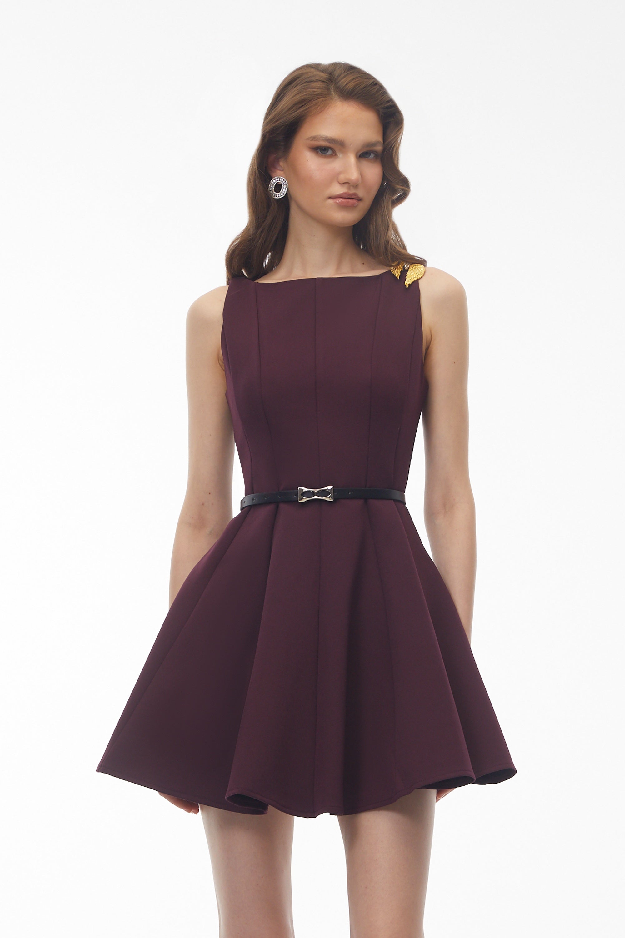 Willow Purple Sleeveless Pleated Mini Dress (Final Sale-US Only)