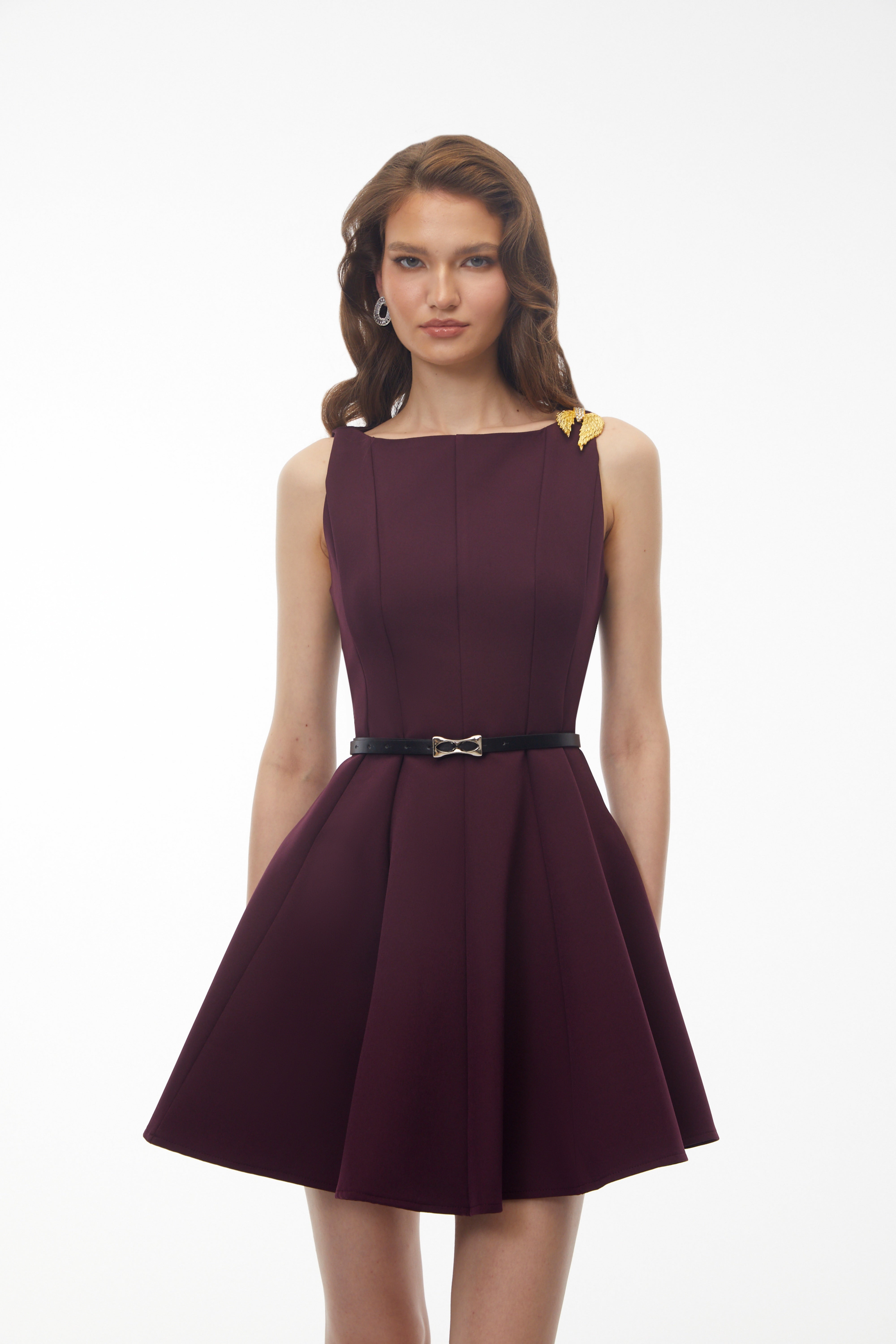 Willow Purple Sleeveless Pleated Mini Dress (Final Sale-US Only)