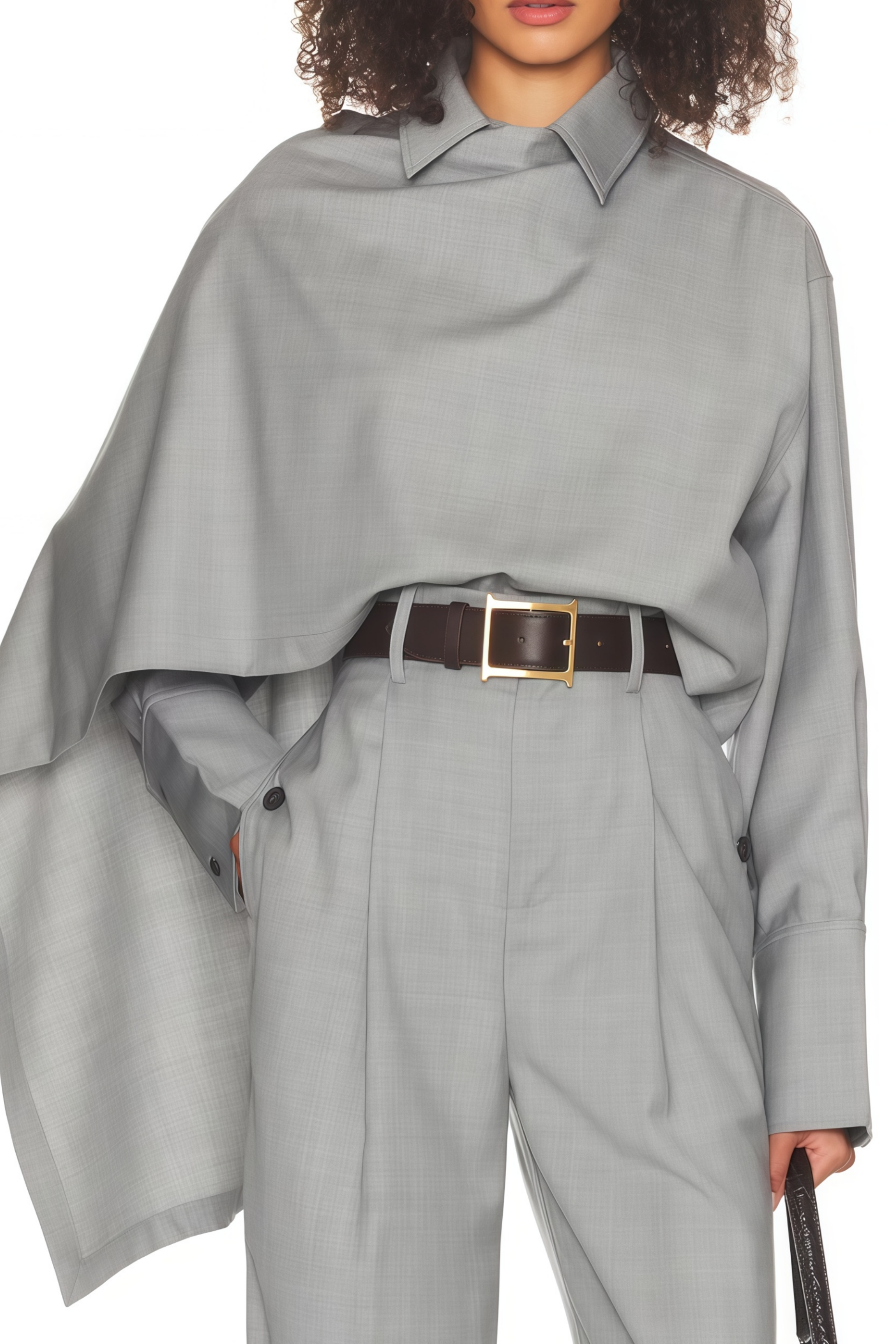 Asymmetrical Layered Shirt & Trousers