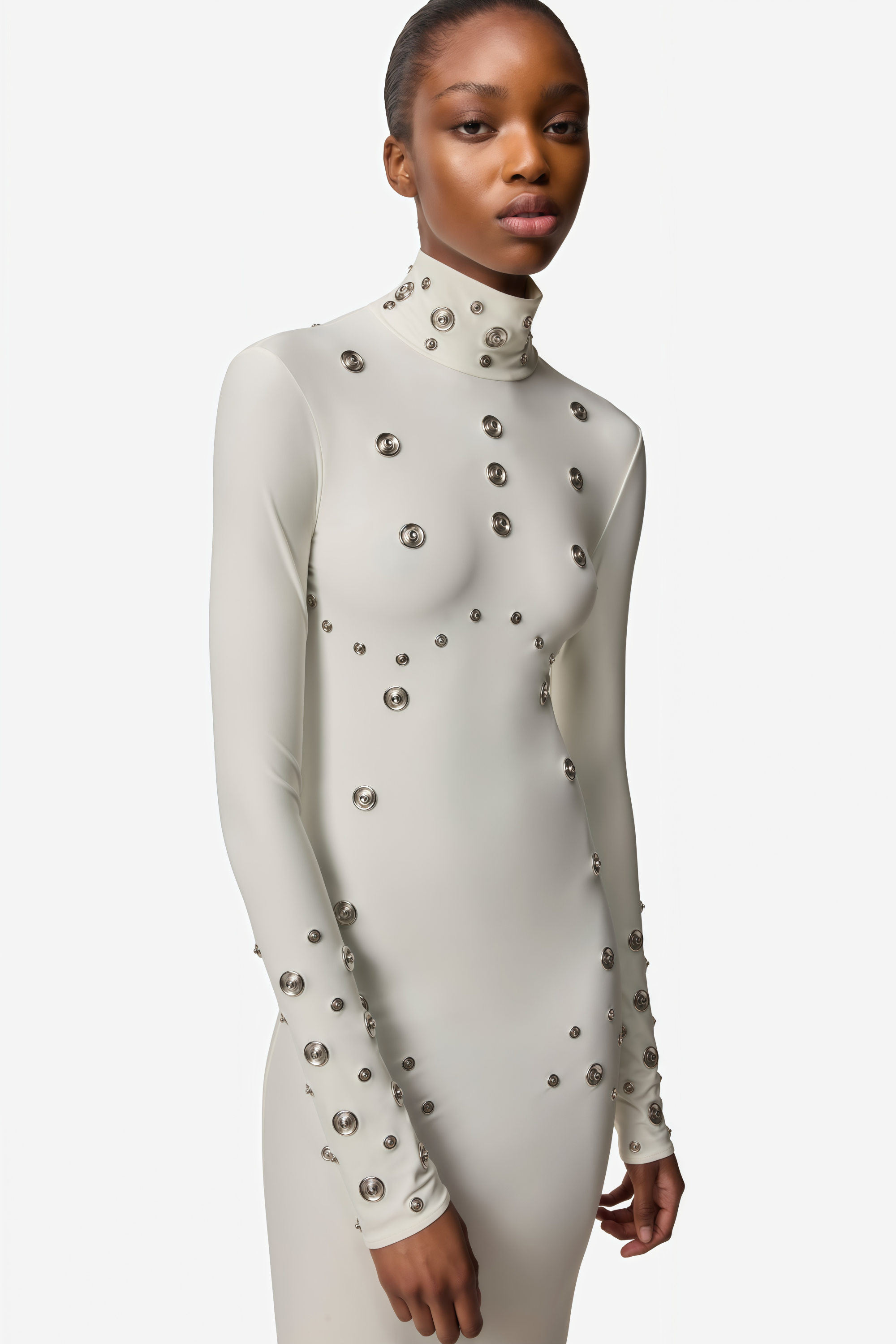 Yasmine High Neck Studded Maxi Dress (Final Sale-US Only)